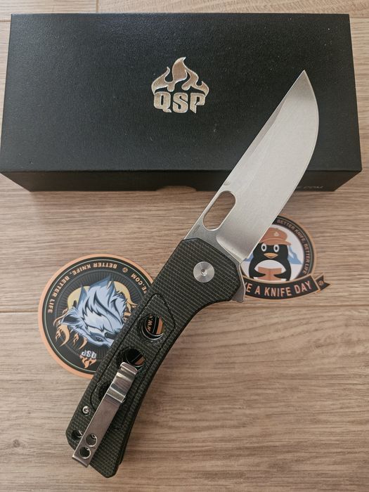 QSP Unicorn QS156-A1 brown micarta,  складаний ніж, НОВИНКА