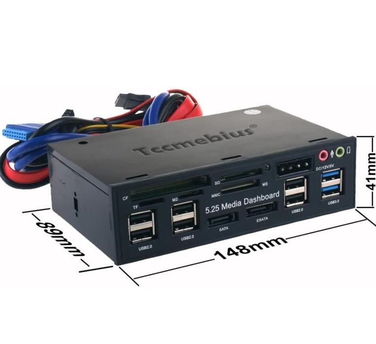 Tccmebius TCC- QL5E 5.25 Cala PC Wielofunkcyjne Dashboard Media