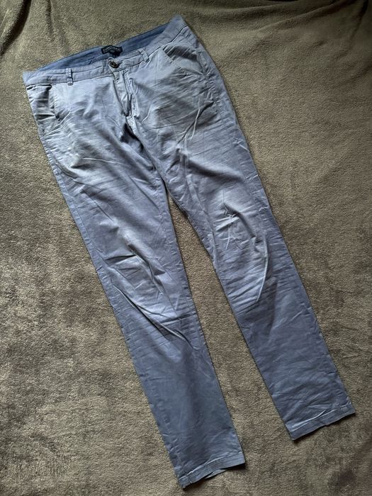 Spodnie chinosy szaro-niebieskie Carry 32/34
