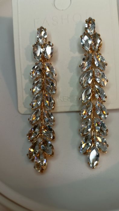 Komplet biżuterii ślubnej kolczyki bransoletka