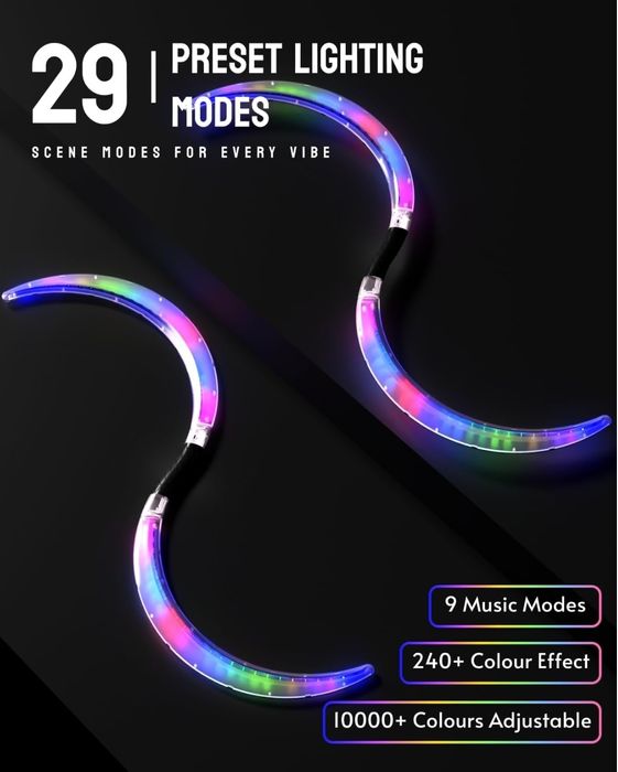 Светодиодные посохи POILOVES S-образной формы