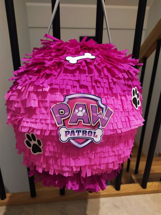 Piniata Psi Patrol dwustronna, Skye, różowa piniata