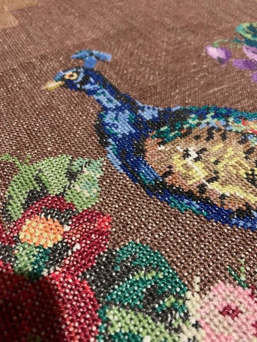 Ковер гобелен ручной работы вышитый