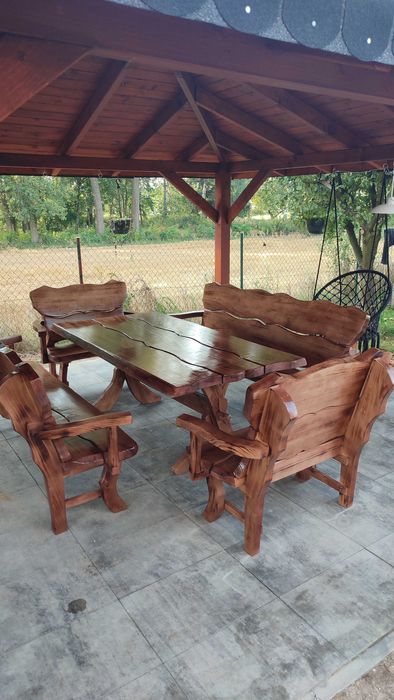 Meble ogrodowe stół ławki krzesła dla 6-16 osób altana parasol ogród