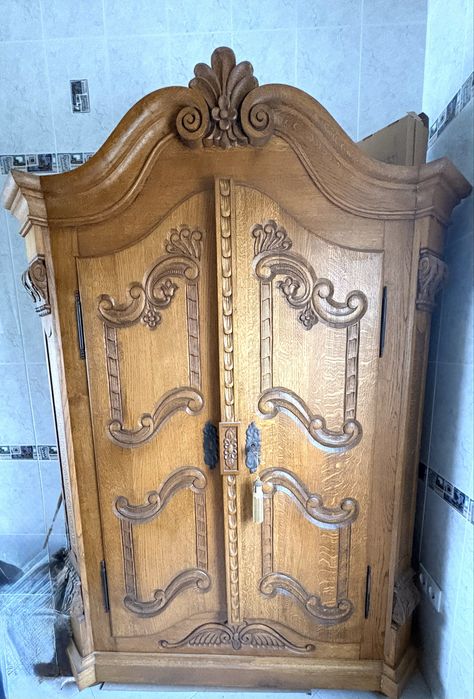 Magnífica antiga estante livreiro / roupeiro / armário- madeira maciça