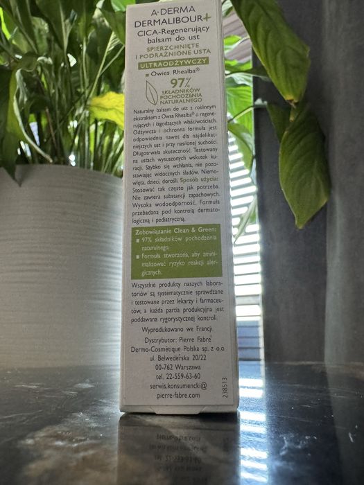 A-Derma Dermalibour+ Cica-Baume Lip Balm