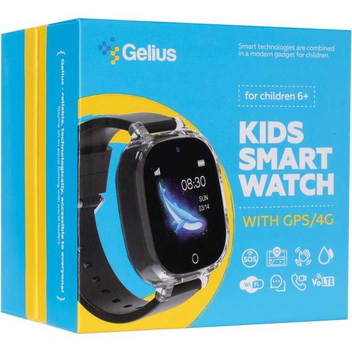 Дитячий смарт годинник Gelius Summer (GP-PK009) з GPS/ESIM Black/Pink