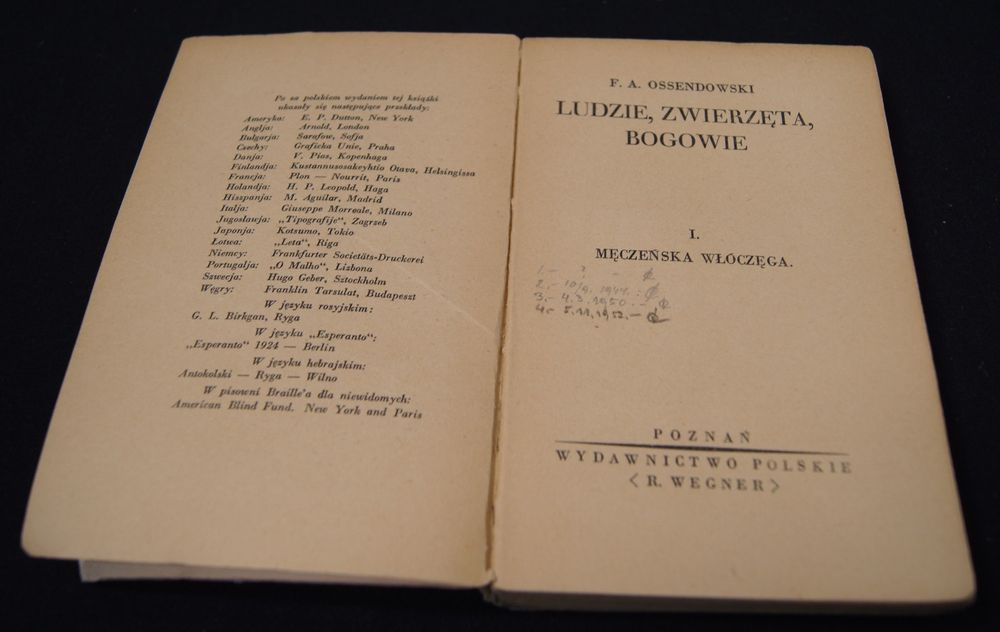 Ossendowski Męczeńska włóczęga Poznań 1929r