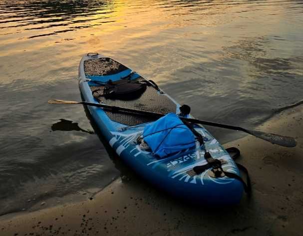 Nowa Deska Sup do Pływania 2-Osobowa Zestaw 320cm do 180kg Całe Wyposażenie