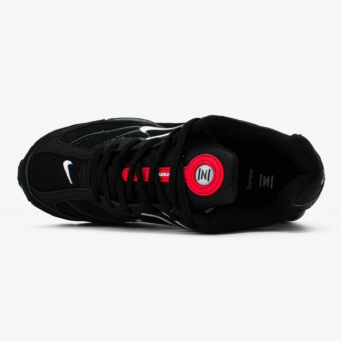 Чоловічі кросівки Supreme x Nike Shox Ride 2 SP "Black/Electric Red" Розміри 40-45