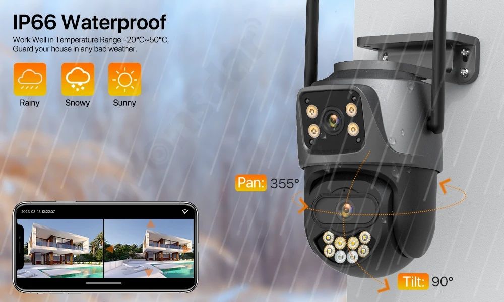 Câmera dupla c/App para telemóvel! Mais modelos disponíveis!