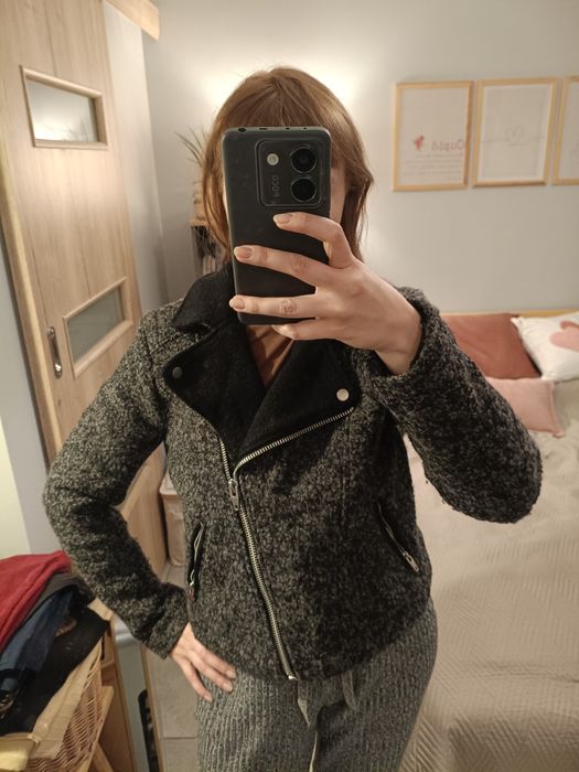 Kurtka jak ramoneska z wełną H&M 38