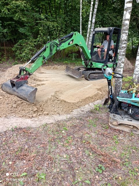 Minikoparka 3t usługi wynajem prace ziemne wywrotka transport trawnik