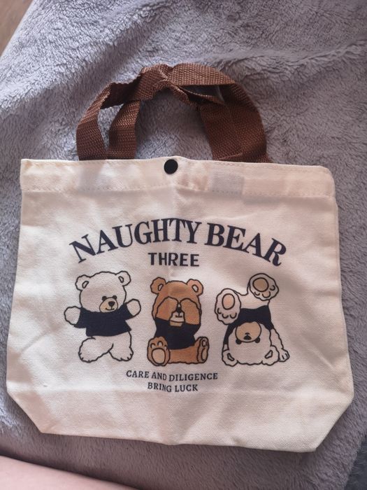 Mała torebeczka zapinana lniana