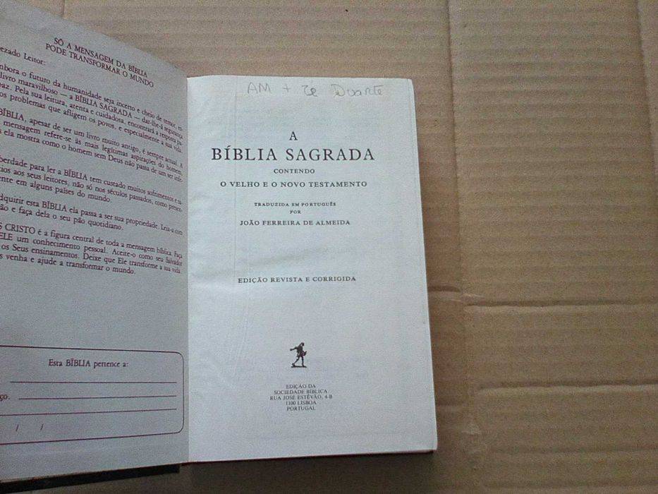 Biblia Sagrada -Ed. Sociedade Bíblica