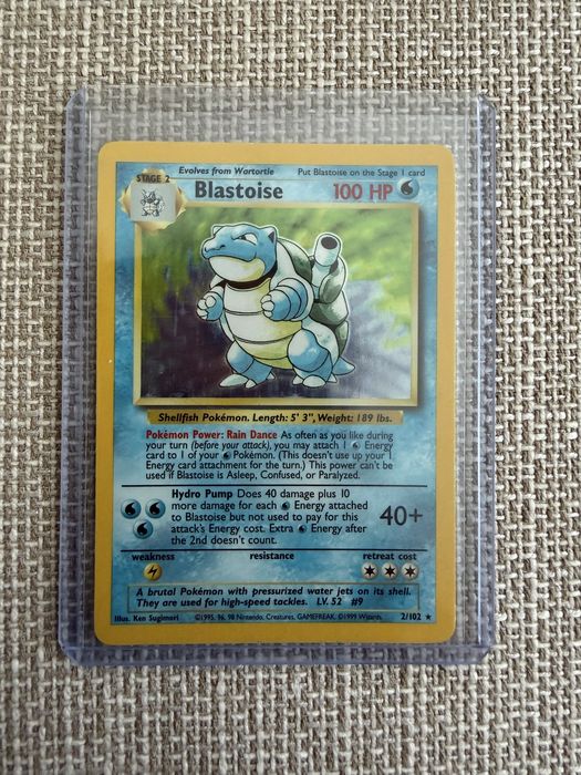Carta pokemon Blastoise base set holo