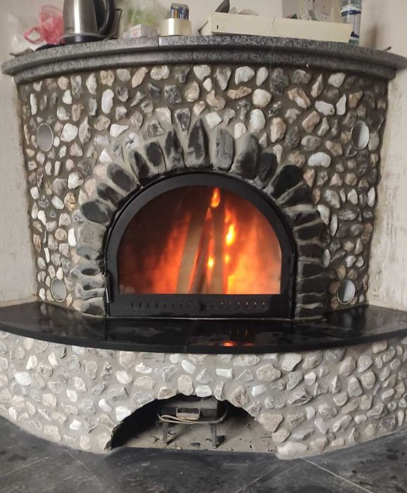 Дверця для каміна арочна на замовлення, дверца в камин со стеклом арка