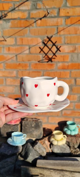 Чашка з блюдцем комплект