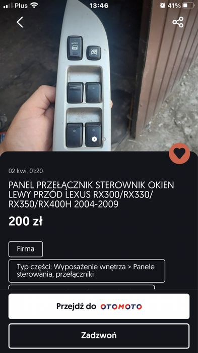 Lexus rx400h panel drzwi kierowcy stan bdb