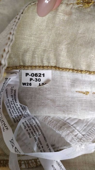 Lniane spodnie Pin Code