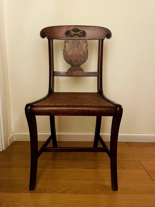 6 cadeiras estilo império, design francês séc. XIX