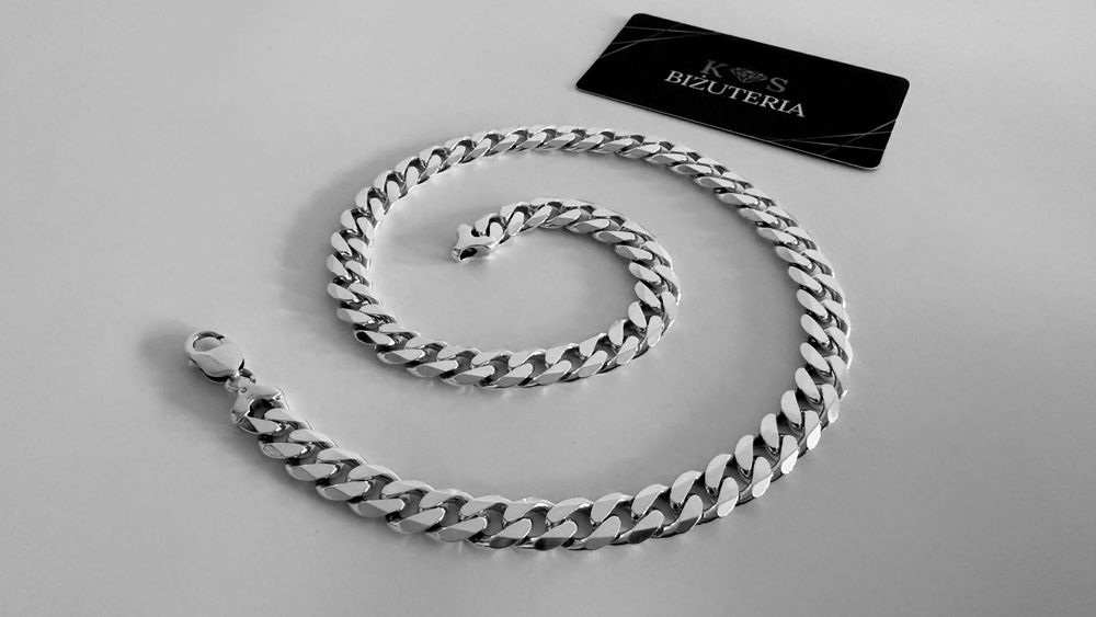Srebrny Łańcuszek splot Pancerka 54,5 CM 111 GRAM ! PR. 925 Okazja !