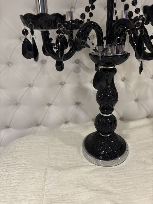 Castical preto lapidado com apontamento inox faz conj com os de teto