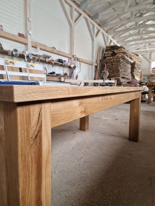 Klejonka  dębowa lita 40mm; Stopnie schodowe; blaty na stół- Producent