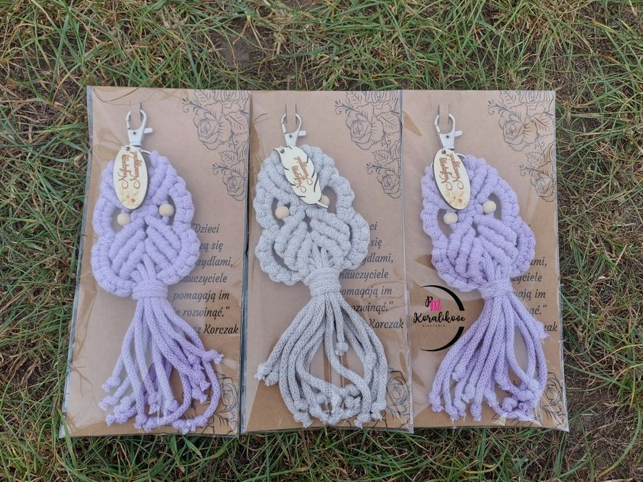 Dzień Nauczyciela,  brelok, sowa, serce