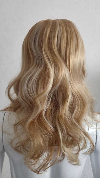 Парик мелированный блонд волнистые светлые волосы
