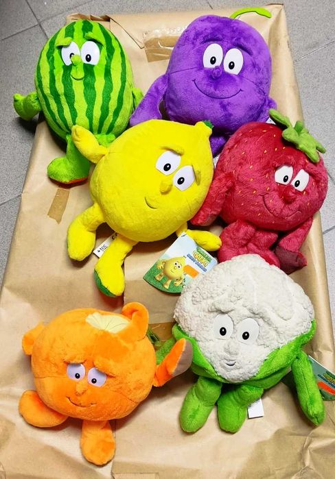 6 peluches da coleção "Gang dos Frescos" do Lidl