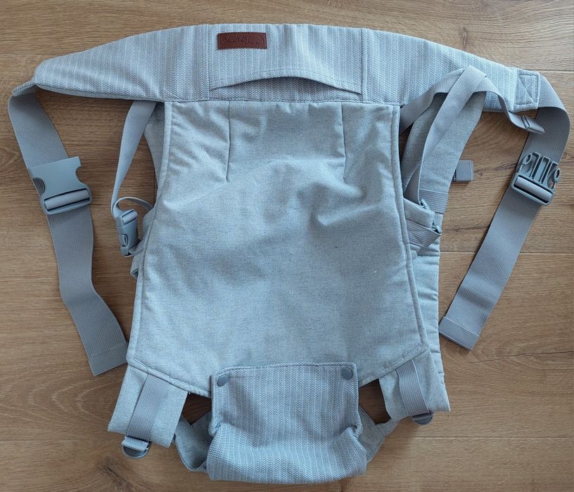 Nowe nosidełko MOMI dla dziecka - 2 pozycje noszenia - z kapturem - szare - 3m+ / do 15 kg