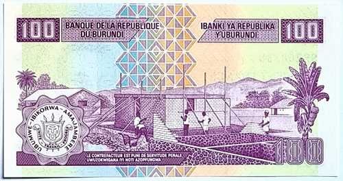 Burundi 100 Francos (BIF)