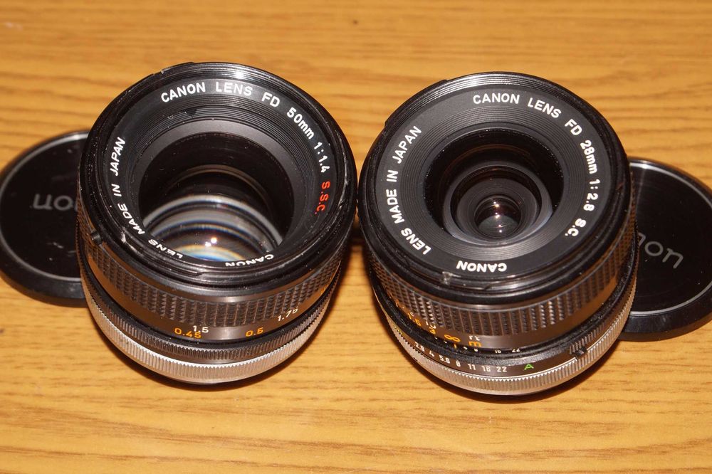 Canon FD 28 f/2.8 + 50 f/1.4 SSC