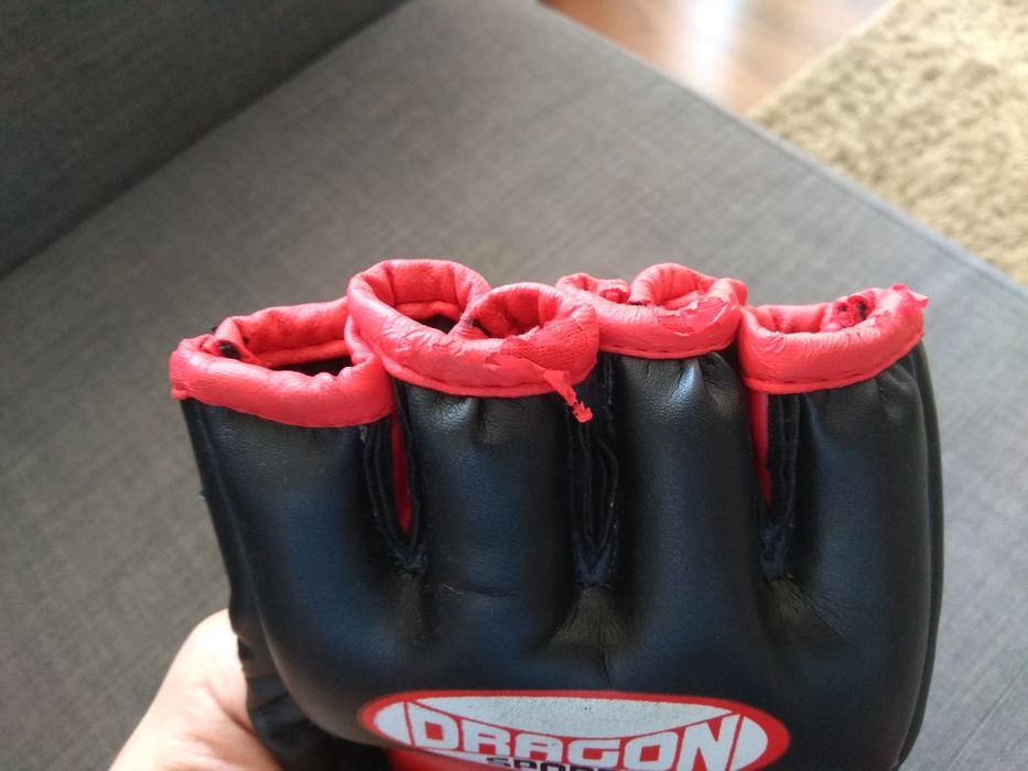 Rękawice chwytne +bandaże grappling dragon sports roz. L
