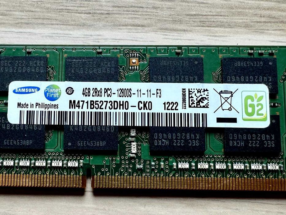 RAM Samsung 4GB DDR3 PC3 12800S (1600 MHz) – sprawna / testowana