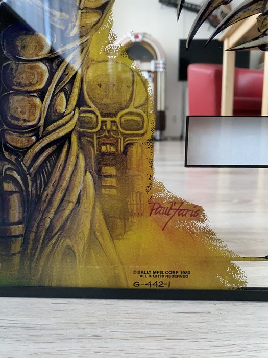 Flipper Space Invaders szyba oryginalna,backglass