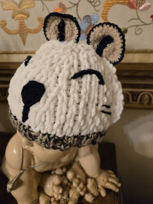 Gorro panda para criança