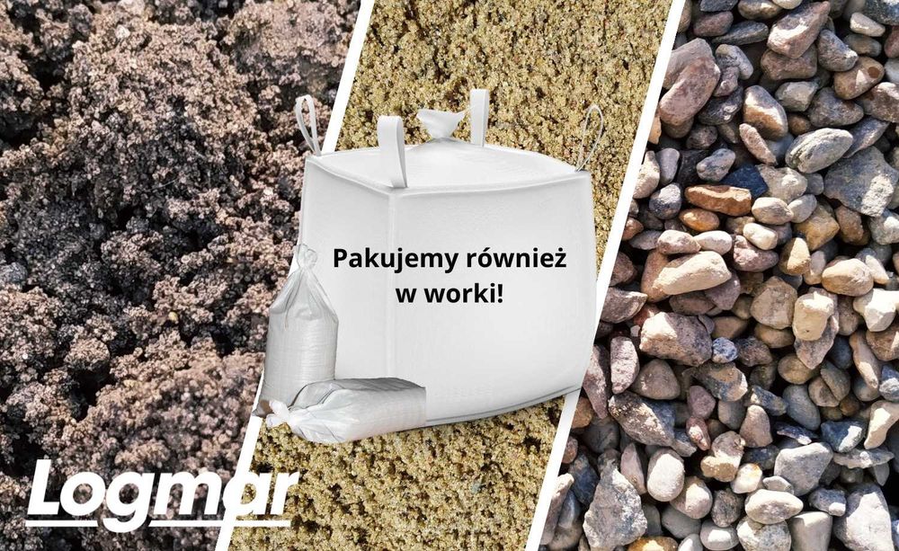 Piasek budowlany żwir żwirownia czarnoziem kruszywa pospółka tłuczeń