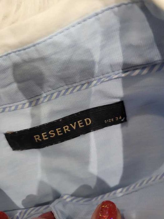 Błękitna koszula z perełkami Reserved