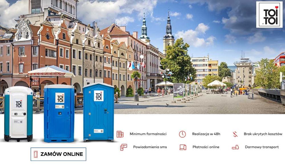 Toaleta przenośna TOI TOI wynajem toalety serwis toalet wc na budowę