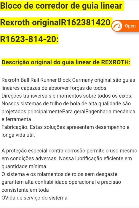 Patins e guias Rexroth
