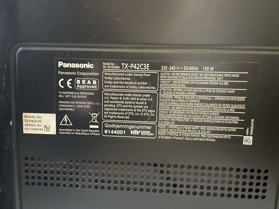 Tv panasonic plasma 42 polgadas