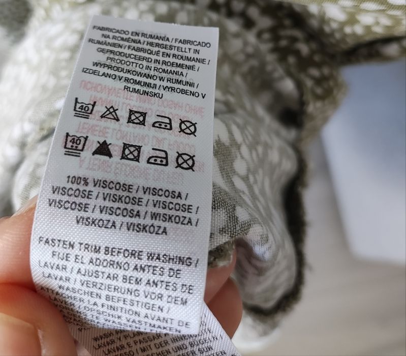 Sukienka midi na jesień na długi rękaw khaki 38 M Primark
