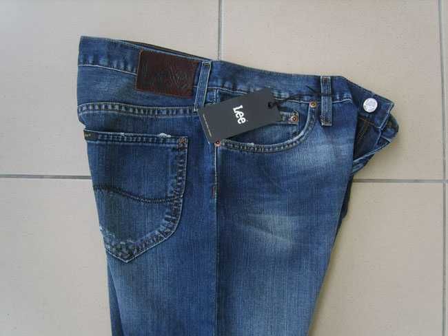 Lee Kunae granatowe rurki W28 L33 pas 82 cm