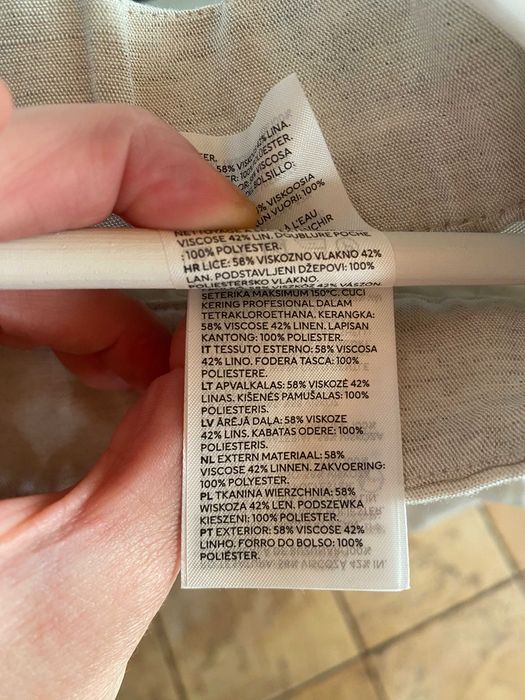 Spodnie lniane H&M rozm. 42