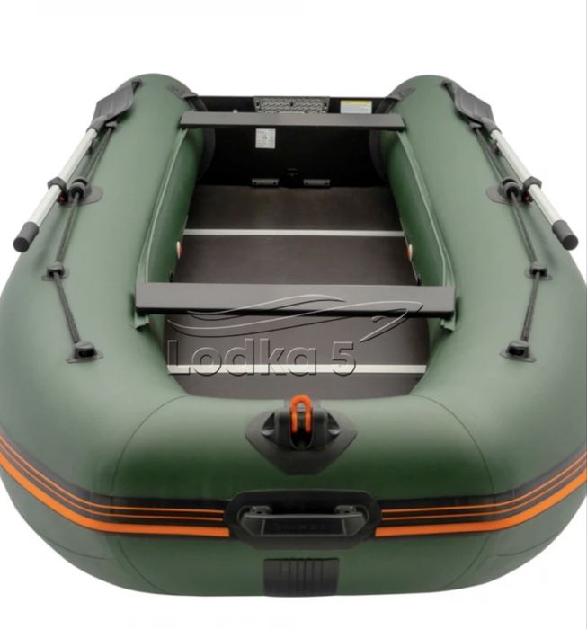 Kolibri KM-360DSL (Колібрі КМ-360ДСЛ) надувний кільовий човен темно-зелений + фанерний пайол