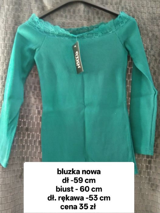 Bluzka hiszpanka prążek