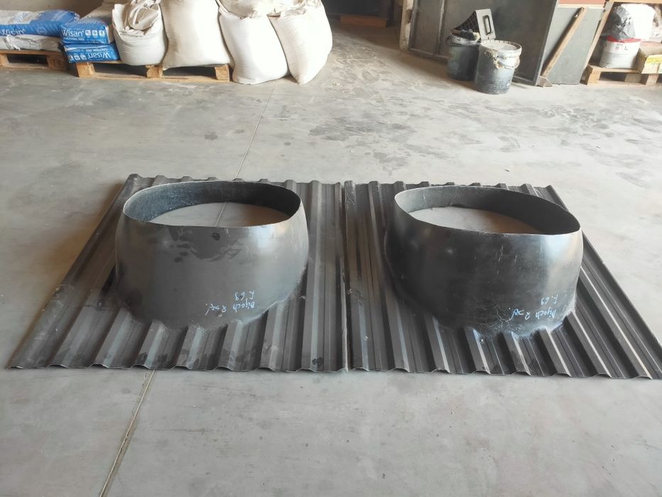 2 płyty kominowe fi 600 na blachę T-20 NOWE