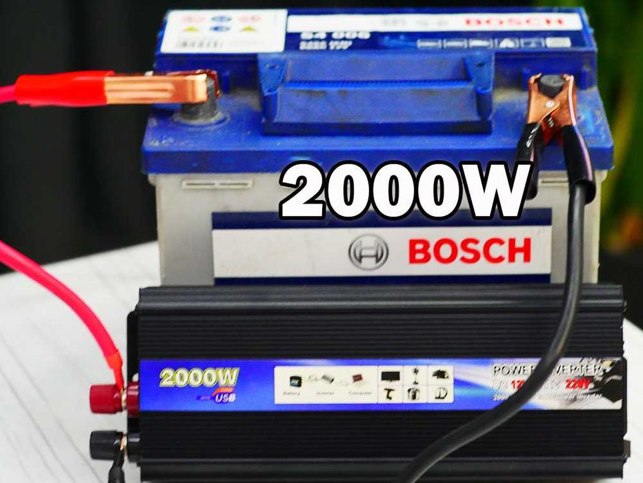 Инвертор 2000W , преобразователь напряжения 12/220В - КАЧЕСТВО. USB 2W